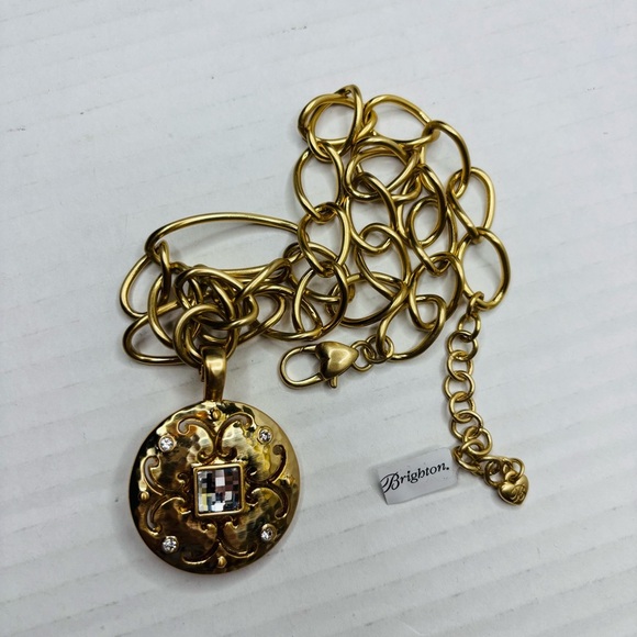 New BRIGHTON Versailles Gold Saturn Reversible Necklace - Picture 5 of 5